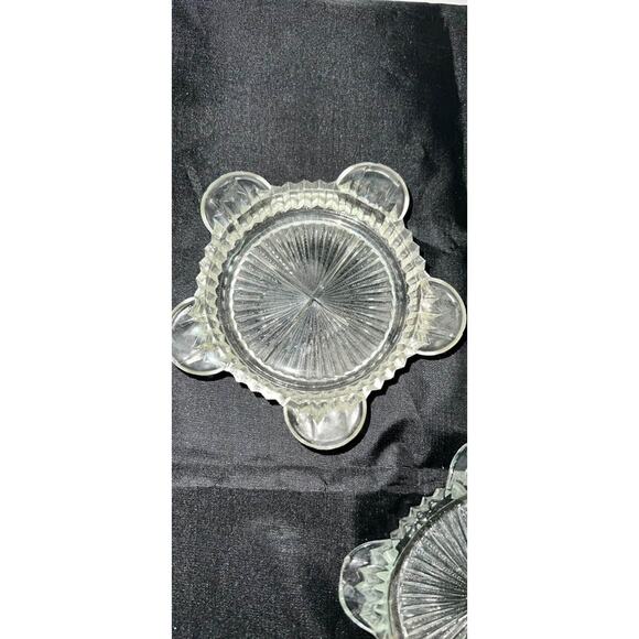 Vintage Mid Century Round Glass ashtrays- Set of 3 - Picture 8 of 10